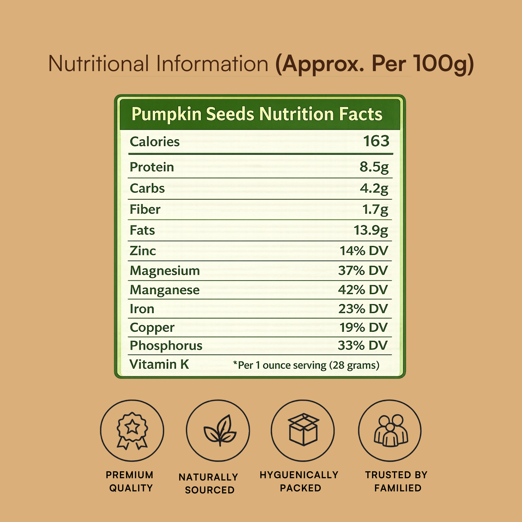 Tridara Premium Raw Pumpkin Seeds | Natural Green Pumpkin Seeds