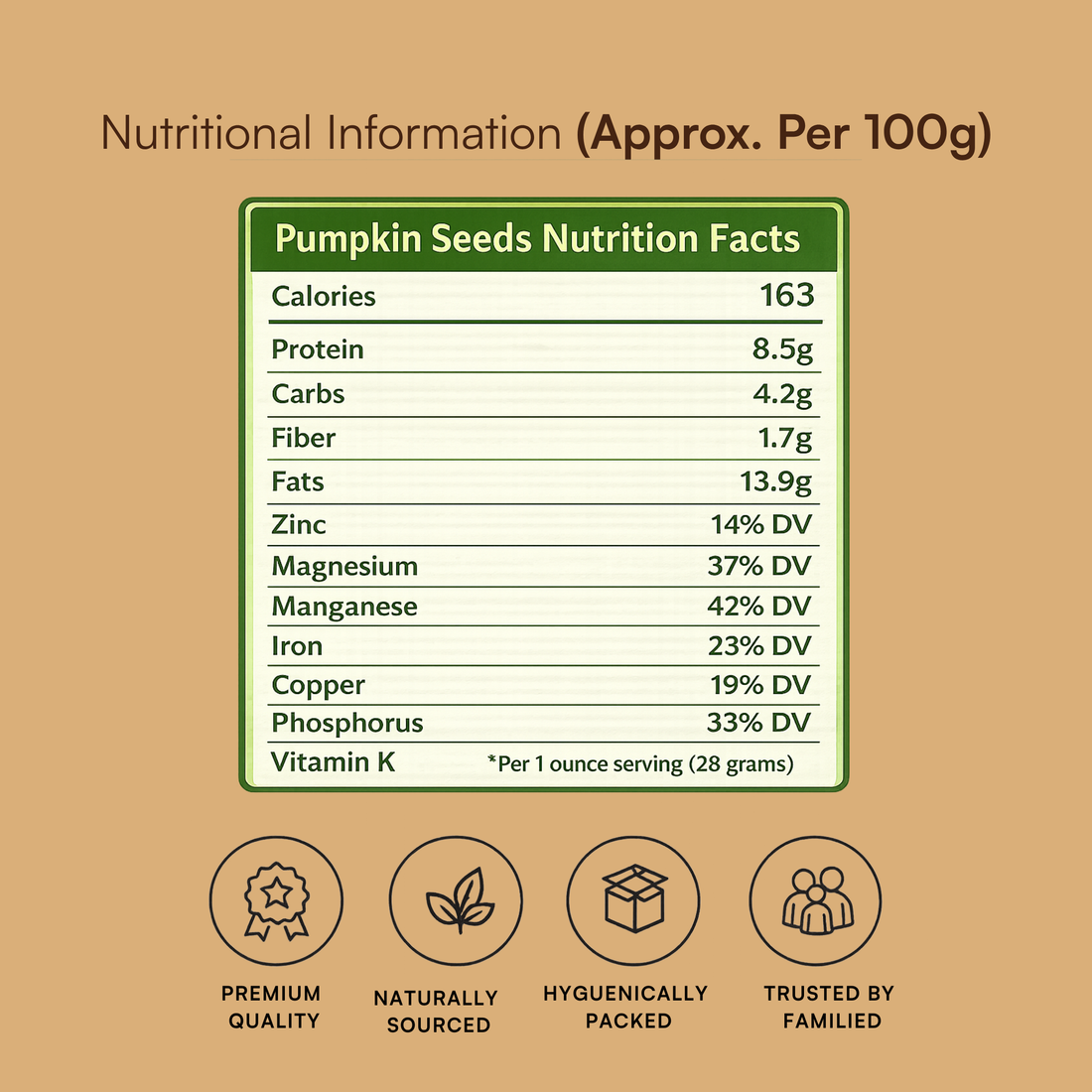 Tridara Premium Raw Pumpkin Seeds | Natural Green Pumpkin Seeds
