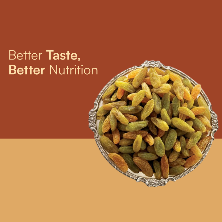 Tridara Premium Long Green Raisins | Naturally Sweet Green Kishmish