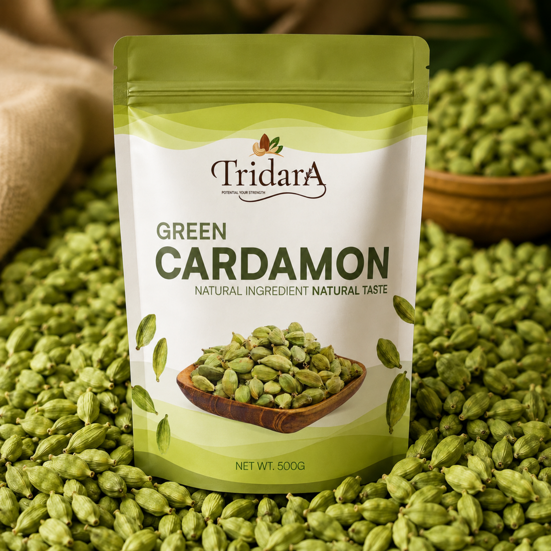Tridara Premium Green Cardamom 7mm | Premium Hari Elaichi