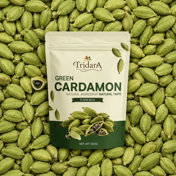 Tridara Premium Green Cardamom 8mm Bold | Bold Hari Elaichi
