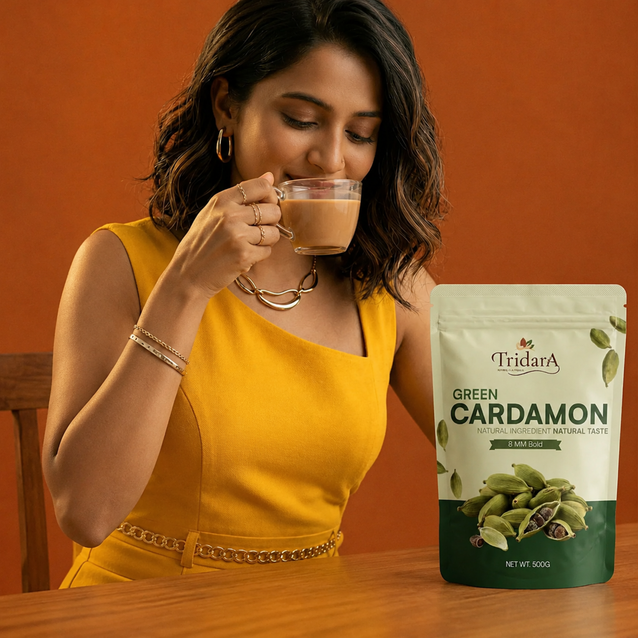 Tridara Premium Green Cardamom 8mm Bold | Bold Hari Elaichi