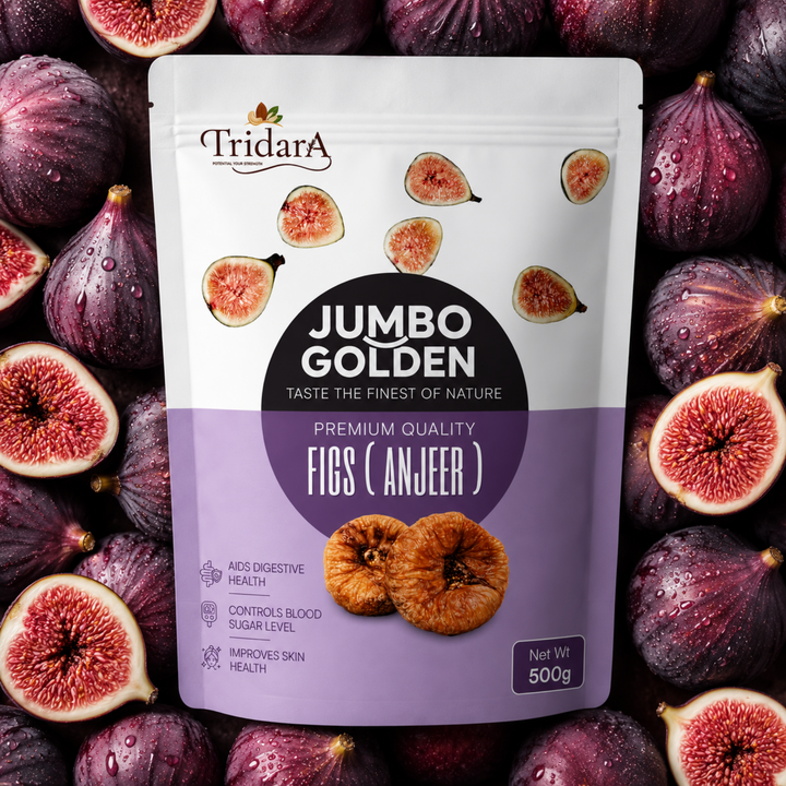 Tridara Premium Jumbo Golden Figs | Naturally Sweet Premium Anjeer