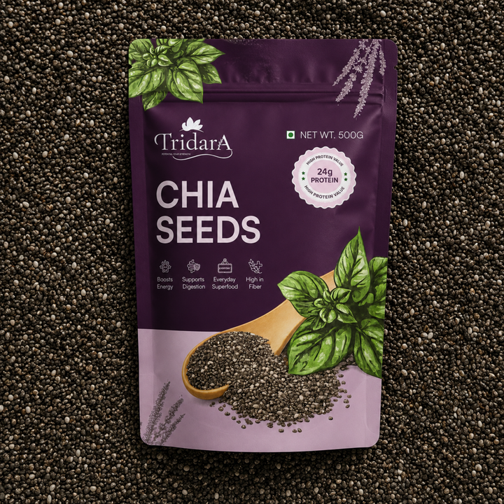 Tridara Premium Black Chia Seeds | Natural Raw Chia Seeds