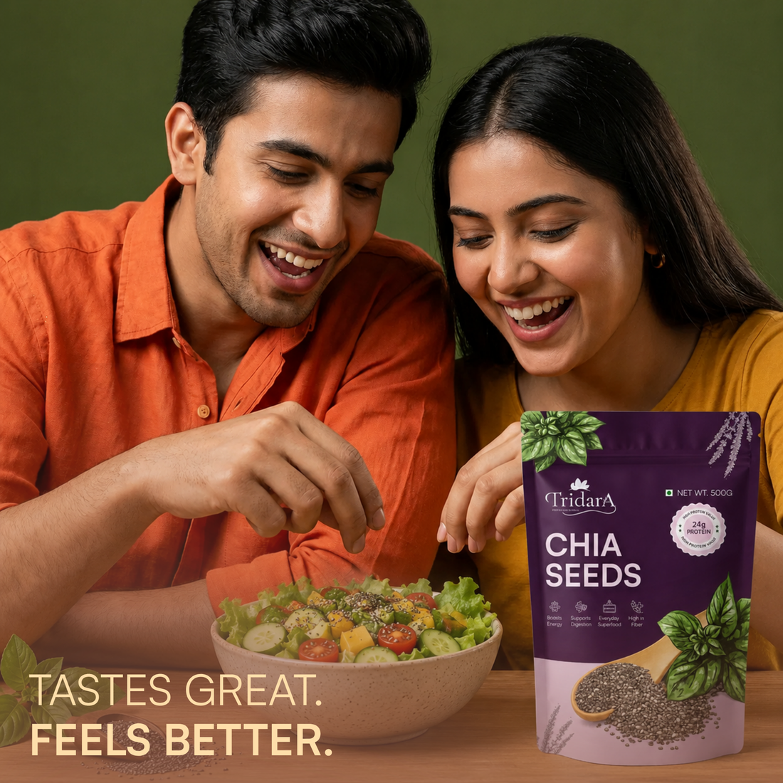 Tridara Premium Black Chia Seeds | Natural Raw Chia Seeds