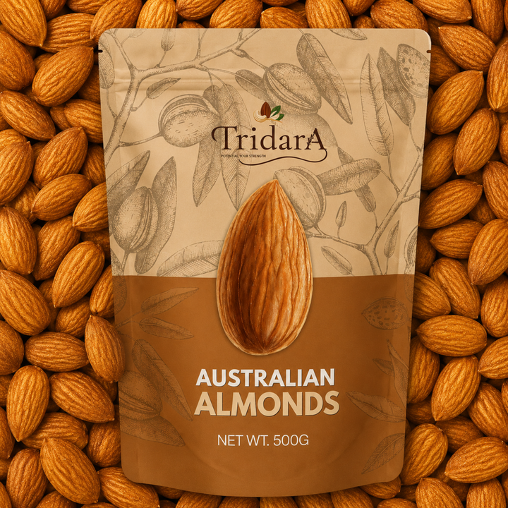 Tridara Premium Australian Bold Almonds | Large Crunchy Badam